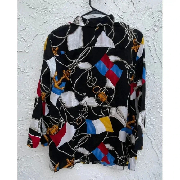 Vintage Ralph Lauren Womens Long Sleeve Button Down Equestrian Shirt Multi 1XG - Picture 2 of 8